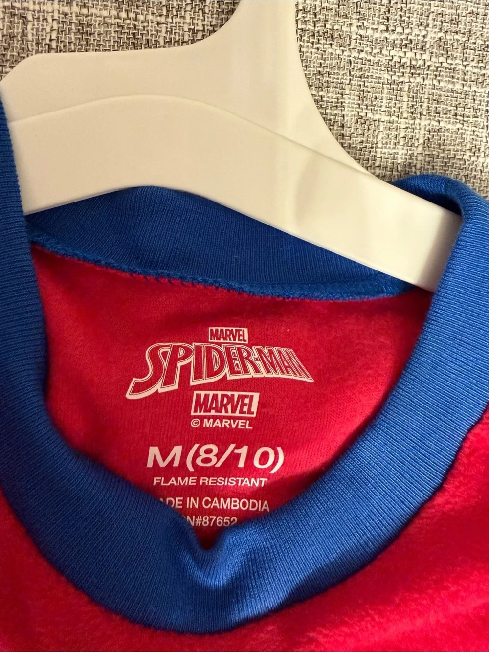 Marvel Spider-Man 3 Piece Fleece Pajama Set with Grip Socks Boys Medium 8/10 NWT
